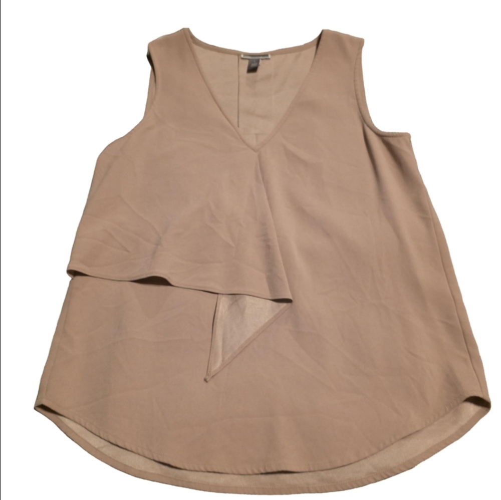 Chelsea28 EUC Mauve Waterfall Sleeveless Day To Night Blouse Top Size S